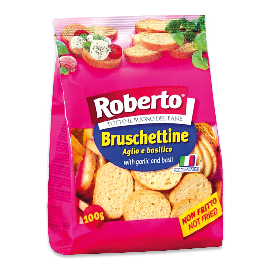 Bruschettine Aglio e Basilico 100 g ROBERTO