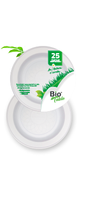 Piatti Fondi Compostabili 25 Stk. BIO TABLE / 25 Teller Kompostierbar