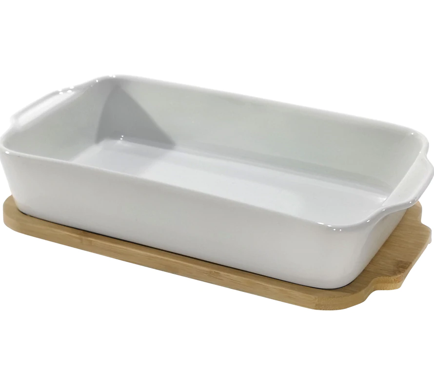 Pirofila Rettangolare Su Base Bamboo 30x18x6,5 GUSTO CASA/ Backform 