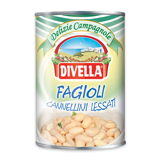 Fagioli Cannellini Lessati / Weiße Bohnen 400 g DIVELLA