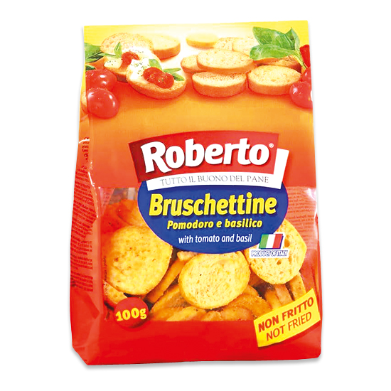 Bruschettine Pomodoro e Basilico 100 g ROBERTO