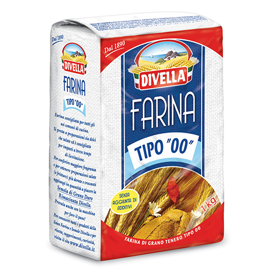 Farina Tipo 00 Grano Tenero / Weizenmehl Typ 550 1 kg DIVELLA