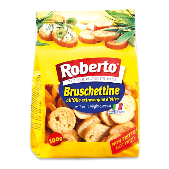 Bruschettine all'Olio extravergine d'oliva 100 g ROBERTO