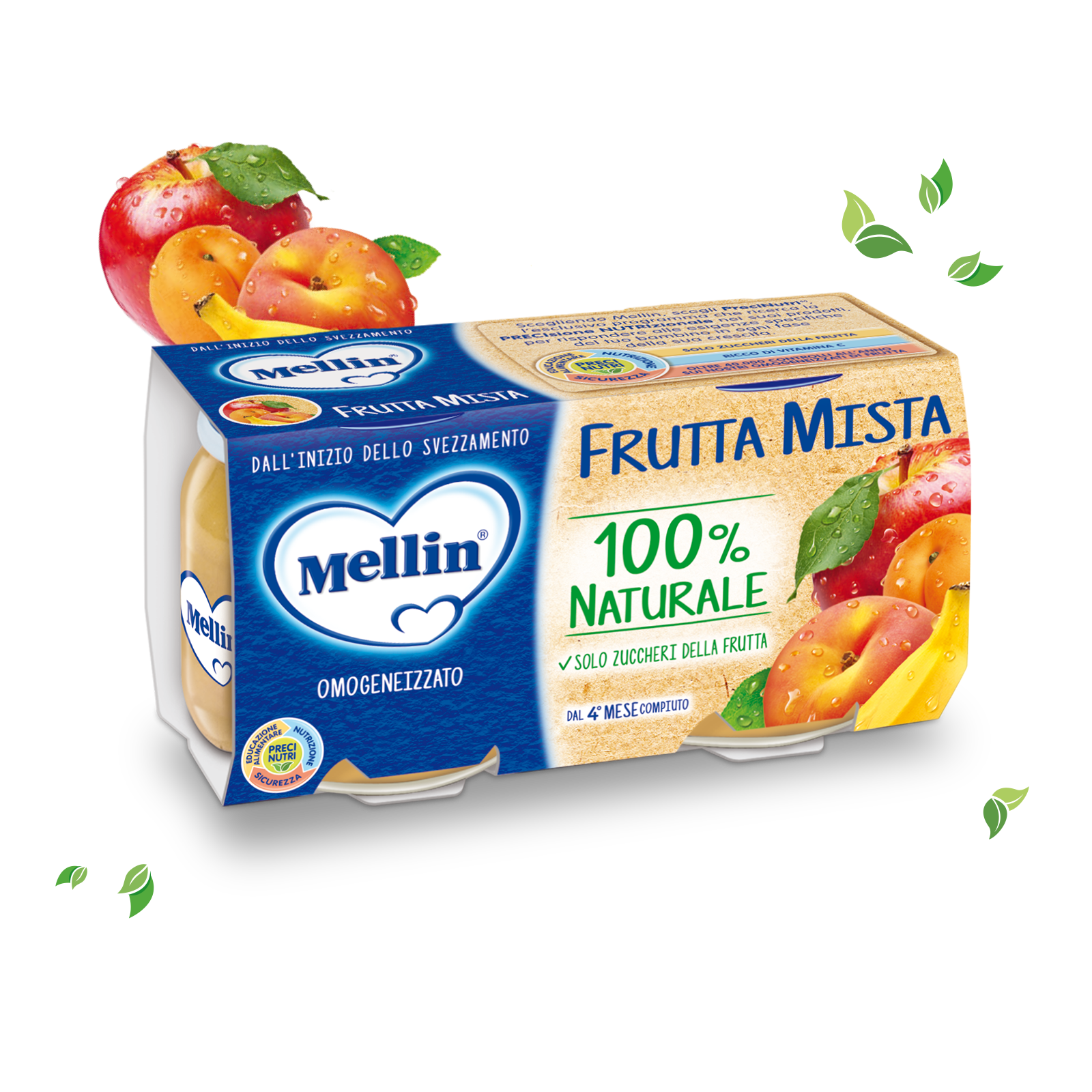 Mellin Omo Frutta Mista 2x100g