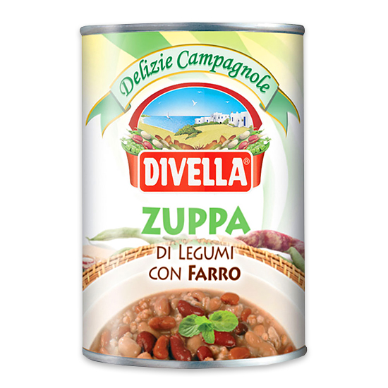 Zuppa di Legumi con Farro / Verschiedene Bohnen mit Dinkel 400 g DIVELLA