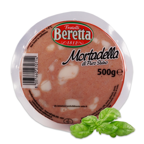 Mortadella con Pistacchio a Metá 500 g BERETTA