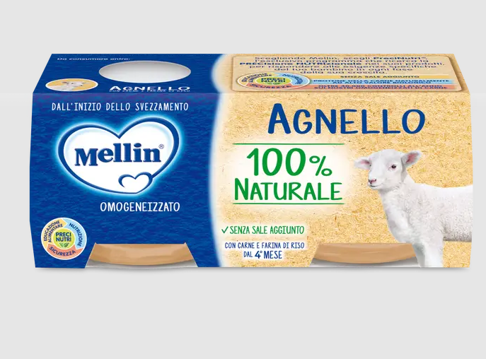 Mellin Omo Agnello 2x80g / Homogenerisiertes Lammfleisch
