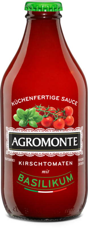 Kirschtomaten mit Basilikum 330g AGROMONTE
