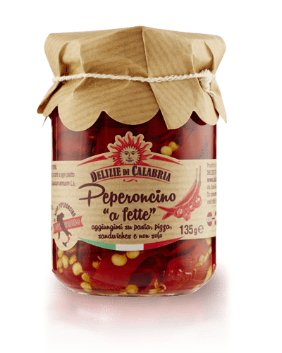 Peperoncino a fette 135g DELIZIE DI CALABRIA / Chili in Scheiben