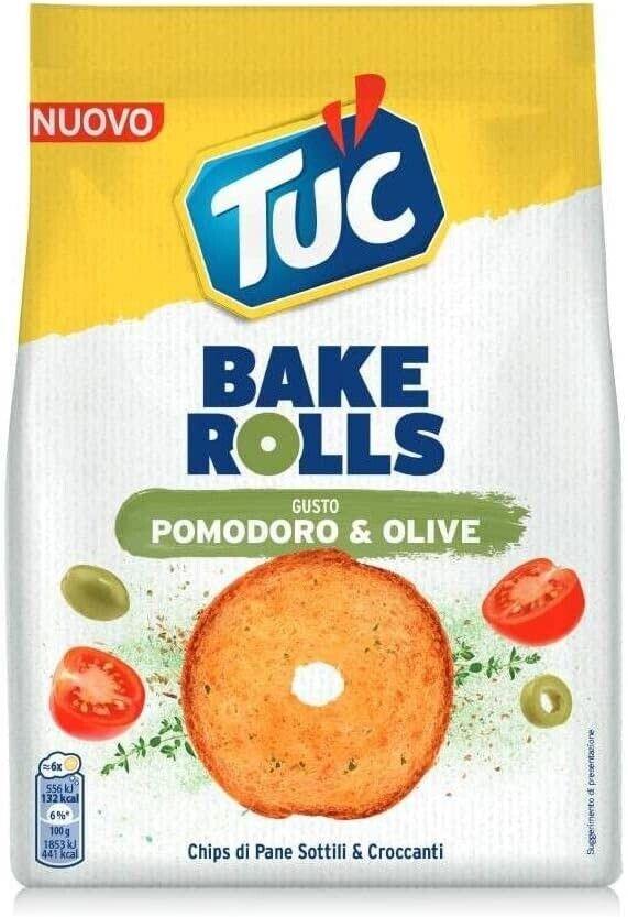 Bake Rolls Gusto Pomodoro e Olive 150g TUC