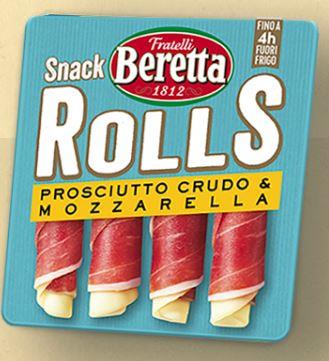 Snack Rolls Prosciutto Crudo & Mozzarella 60g BERETTA