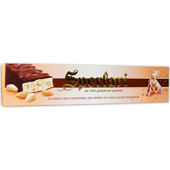 Torrone Classico alla Mandorla Ricoperto di Cioccolato 250 g SPERLARI