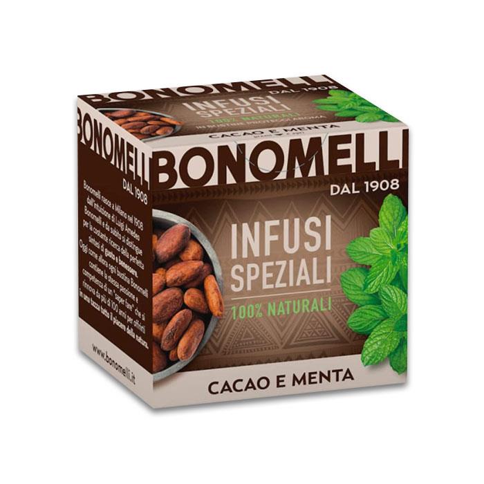 Infuso Speziali Cacao e Menta 10 Filtri BONOMELLI / Kakao-Minze Tee 10 Filter BONOMELLI