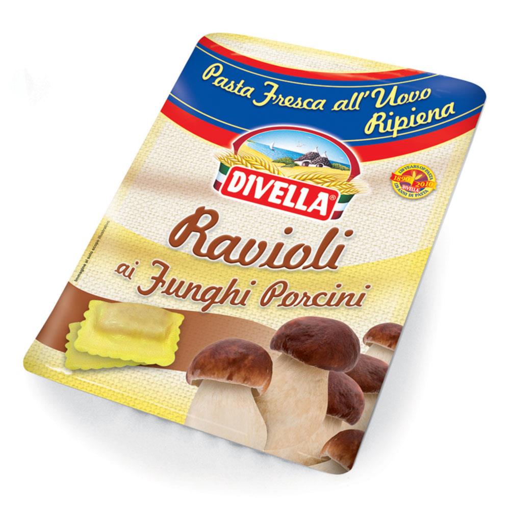 Ravioli ai Funghi Porcini 250g DIVELLA / Frische Raviolli gefüllt mit Steinpilzen