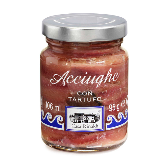 Acciughe Arrotolate con Tartufo / Sardellen mit Trüffeln 95 g CASA RINALDI