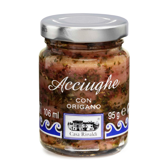 Acciughe con Origano / Sardellen mit Oregano 95 g CASA RINALDI