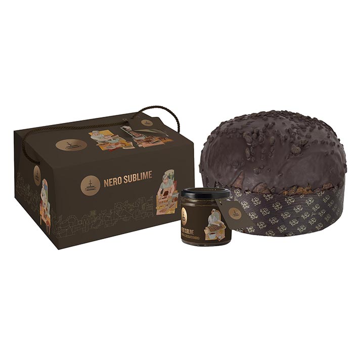 Nero Sublime Panettone + Crema Cioccolato 1kg FIASCONARO
