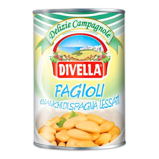 Fagioli Bianchi di Spagna Lessati / Weiße Bohnen aus Spanien 400 g DIVELLA